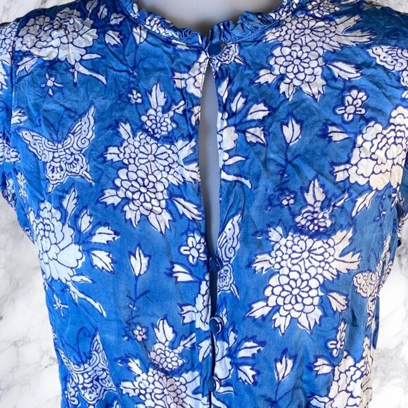 Emerson Fry India Collection Frances 3 Frill Dress - Peace Sky Blue - Picture 9 of 11